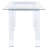 Roda Clear Glass Top Writing Desk