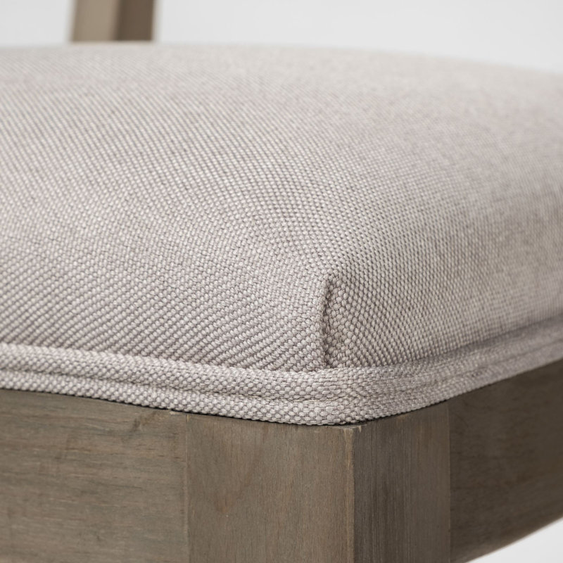 Chaise d'appoint rembourrée en bois massif Maine, Brun foncé