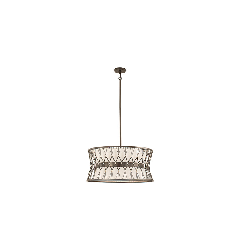 Luminaire suspendu 6 lumières Joliet, H 12 po x l 22 po x P 22 po