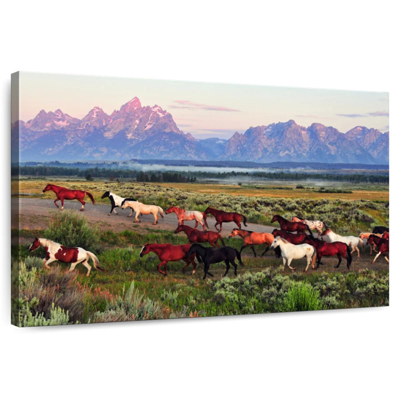 Chevaux de ferme Alvord Teton, H 30 po x l 45 po