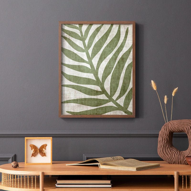 «Island Greenery I», reproduction encadrée - bois massif, Brun, H 10 po x l 8 po