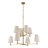 8-light Tiered Classic/traditional Chandelier With Fabric Shades