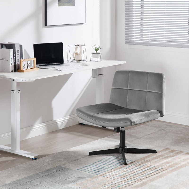 Fairmont Park Noren Velvet Task Chair, Grey