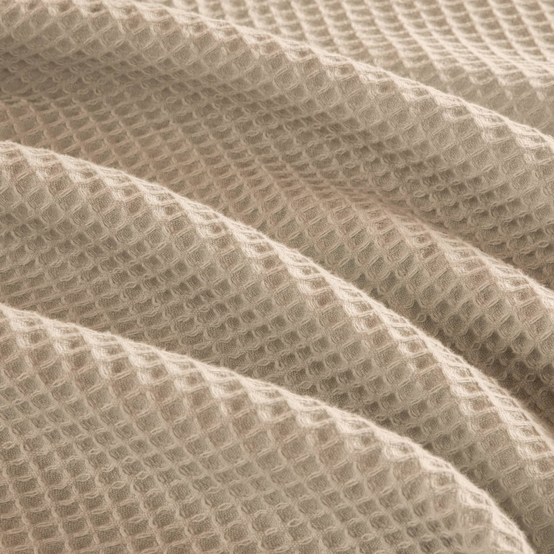 Couverture 100% coton Waffle Weave, Très grand lit, Kaki