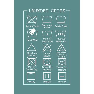 Laundry Guide Symboteal - Graphic Art Print