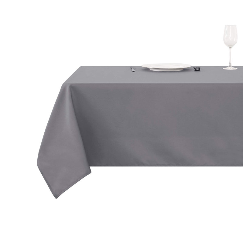 Solid Spillproof Decorative Red Tablecloths, Gray, 102" L x 54" W