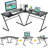 Riko Rectangle 2 Person 150cm L Modular Computer Table