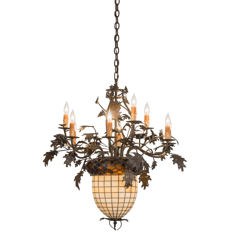 Rustic Lodge 11 - Light Glass Chandelier