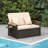 Berrera Rectangle Wicker Patio Daybed with Cushions-590592325
