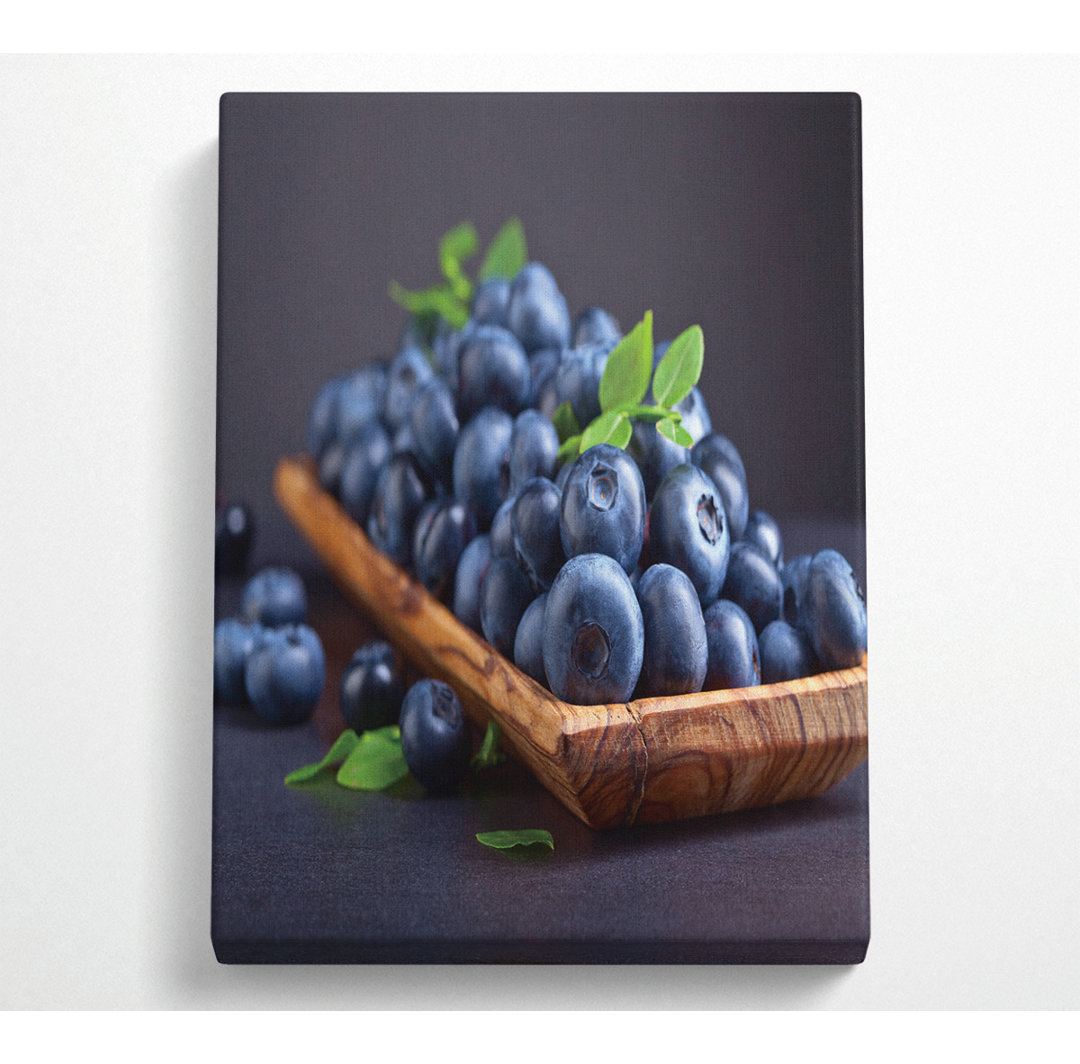 Blaubeeren - Kunstdrucke auf Leinwand ohne Rahmen