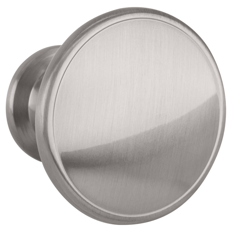 Brixwell BXE26641G10 Bouton rond surdimensionné pour quincaillerie de cuisine et d'armoire Nickel satiné, Nickel satiné