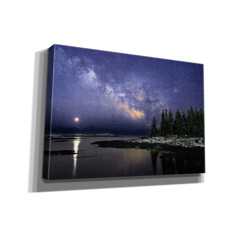 «Epic Graffiti 'Milky Way Over The Sheepscot River» par Rick Berk, art mural sur toile