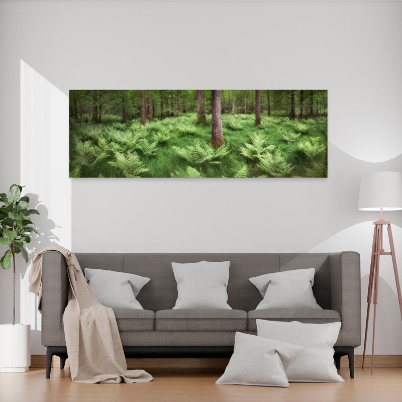 Art mural de forêt fougère sereine, 20" H x 60" W