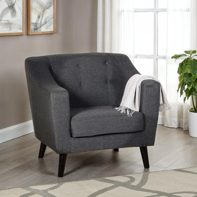 Rousseau Upholstered Microfiber / Microsuede Armchair