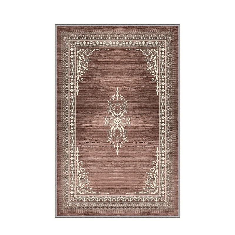 Luxurious Woven Area Rug, 5.9 x 9.2 ft, 100% Polyester, Antibacterial | Non-Slip PVC Felt Dot Underside, 0.3 in Pile Height | Machine Washable, 3D Digital Print, Perfect for Living Room & Bedroom Décor