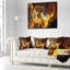 Fractal Smoke Texture - coussin abstrait imprimé orange-29350434-29350438