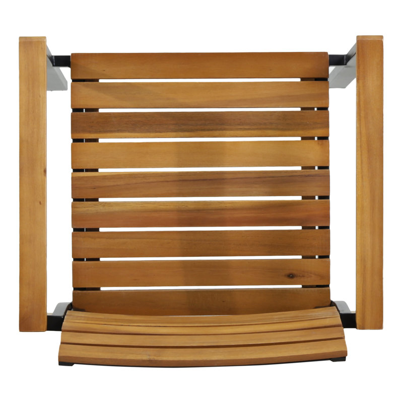 Chaise de patio en bois - et noir, chaise de patio moderne et confortable en bois, option de style minimaliste