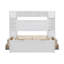 Grand lit en bois avec armoire tout-en-un, tablette et prises, blanc-719874200