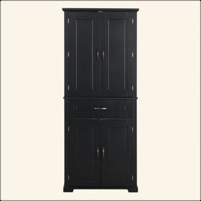 Bathroom Storage Cabinet With Doors And Drawer, Multiple Storage Space, Adjustable Shelf