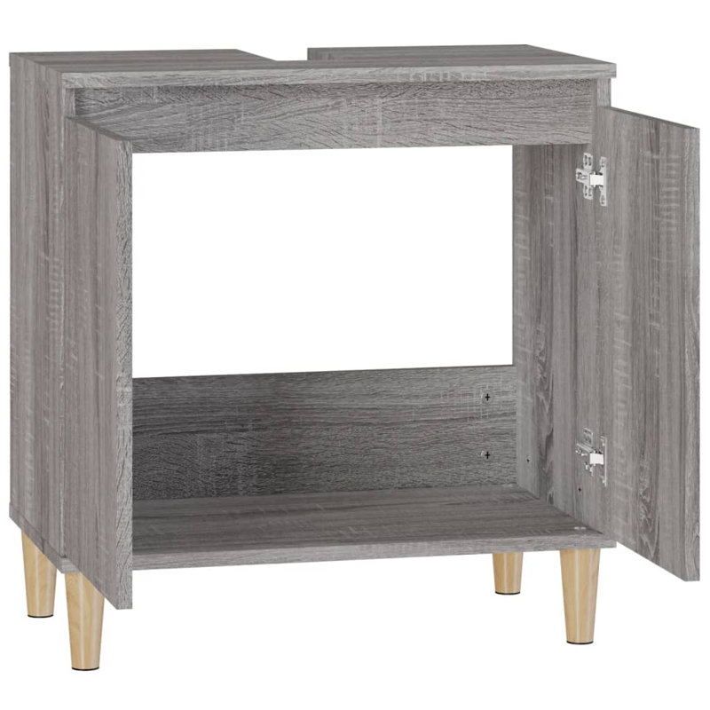 Saajan 58cm Single Bathroom Vanity Base Only, Grey Sonoma