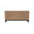 80" Brown Solid Wood Carved Geometric Sideboard with Four Doors