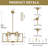 6 Light Chandelier, 24.4" Modern Farmhouse Chandeliers For Dining Room, Industrial Metal Geometric Hanging Light Fixture With Clear Glass Shade, Adjustable Height Chandelier For Kitchen Island Living Room Foyer-154928215