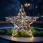 31.5" Christmas Silver Lighted Star With Stand