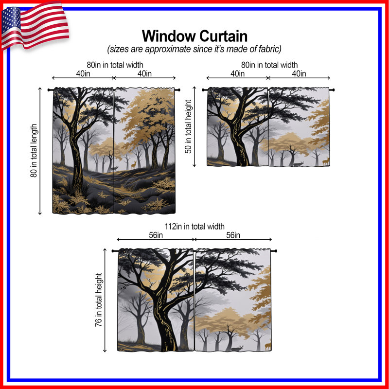 Rideaux obscurcissant Black Forest, 20in x 80in - 2 panels, Obscurcissement de chambre