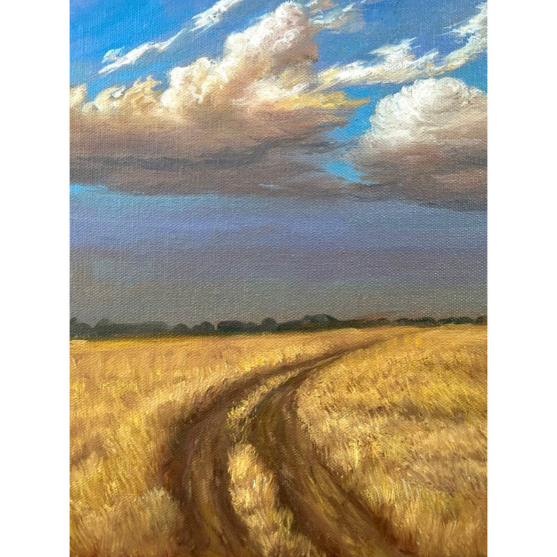 Prairie - paysage | Huile sur toile | Par Somnath Harne