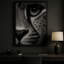 Predatory Silence Framed Canvas Wall Art by Kasian Art Studio - Black Frame