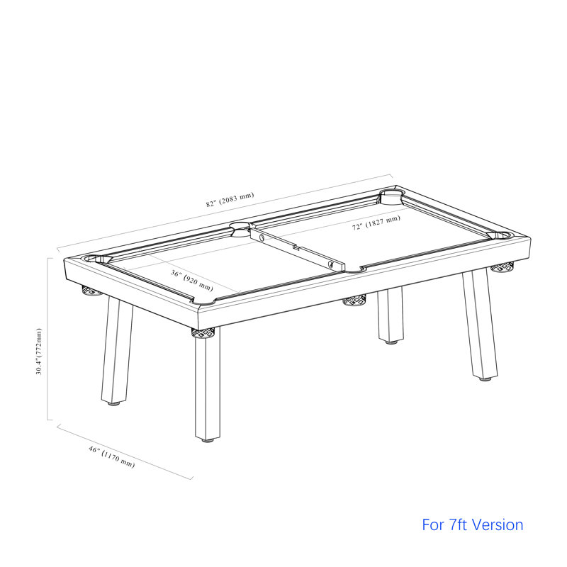 Multi Game Table, Charcoal Gray