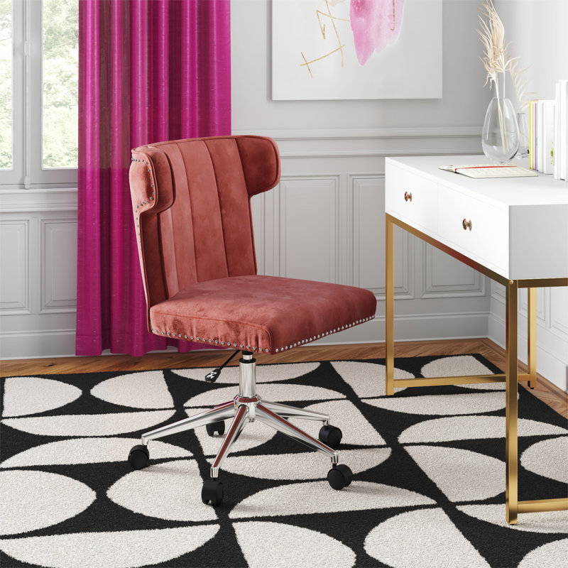 Verona Velvet Task Chair, Pink