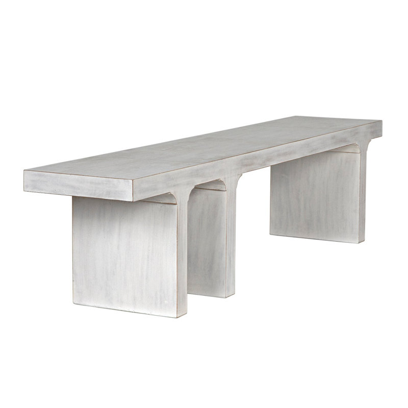 Kir Solid Wood Dining Bench, White