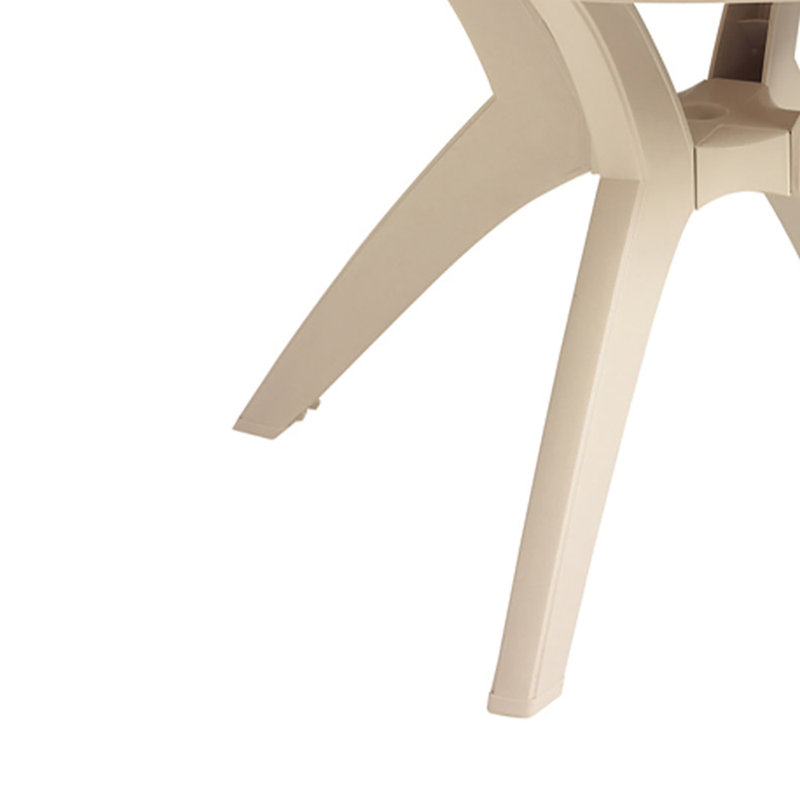 Grosfillex Ibiza Resin 46" Round Pedestal Table, Sandstone