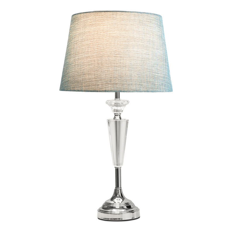 Wauregan 55cm Table Lamp, Blue/Gold