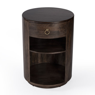 Table de bout cylindrique avec rangement Aviel
