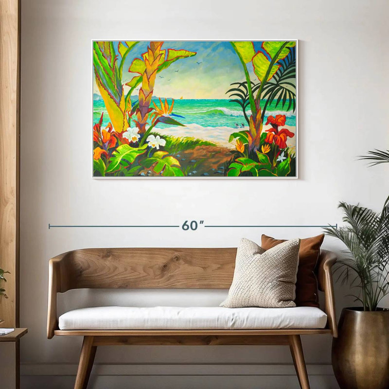 Time To Chill At The Tamsin, Floating Frame White, 43" X 29"