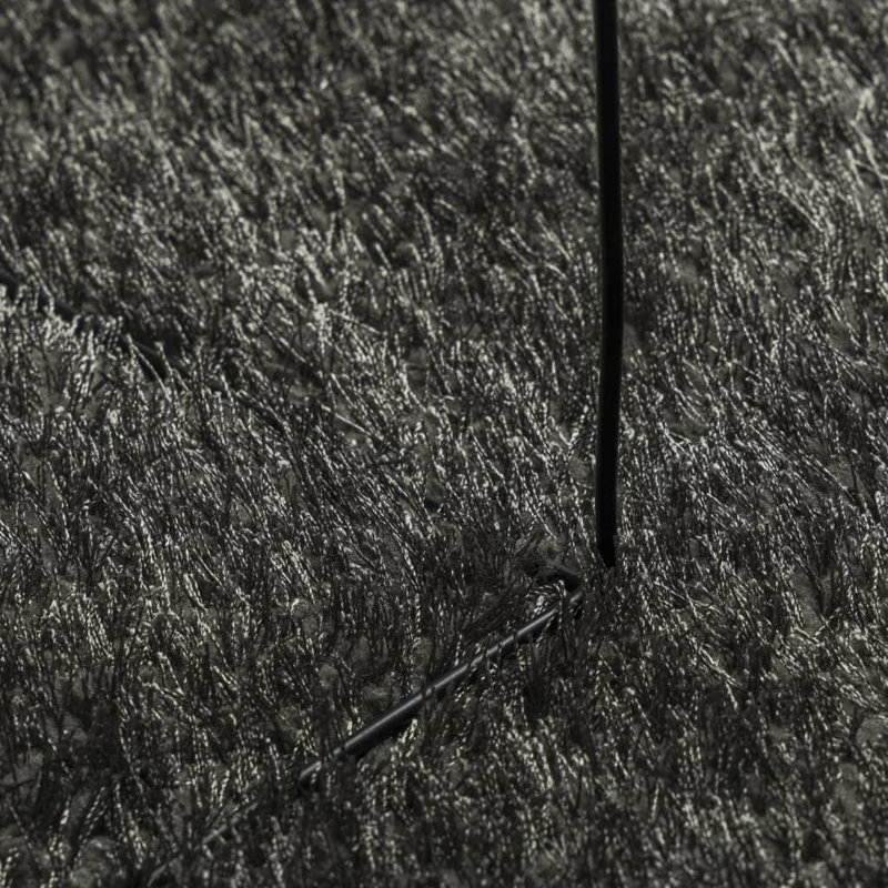 Rug "ISTAN" High Pile Shiny Look Anthracite, Round  160cm