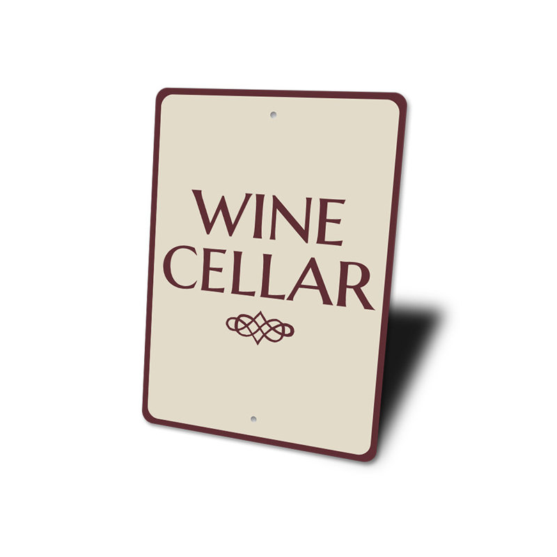 Plaque en aluminium Home Wine Cellar, H 14 po x l 10 po x P 0,04 po
