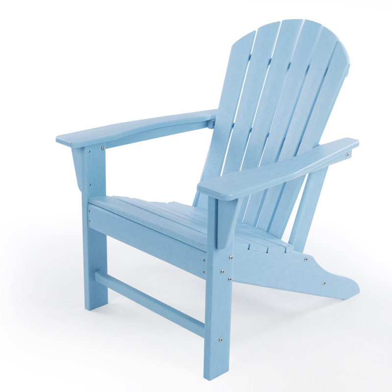 Makowski Outdoor Adirondack Chair, Light Blue
