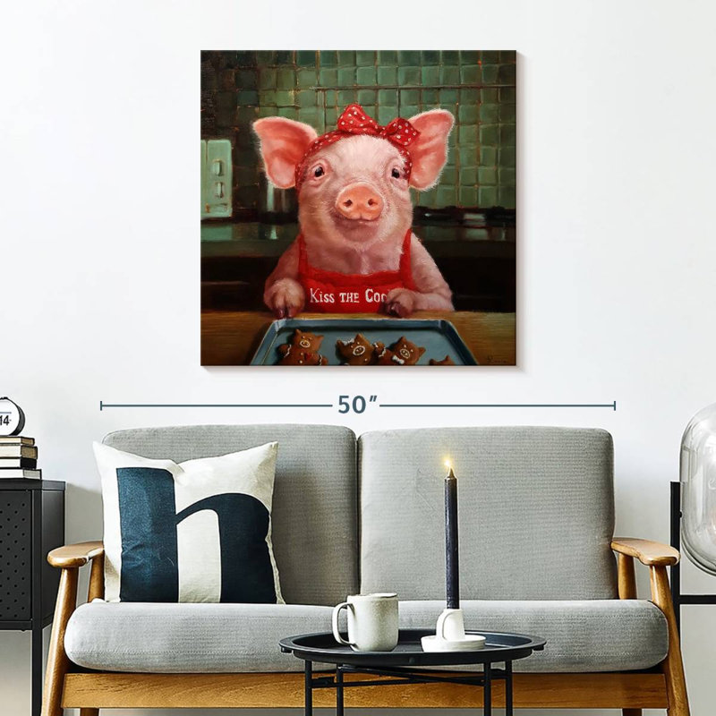 Crowle Gingerbread Pigs, 30" H x 30" W