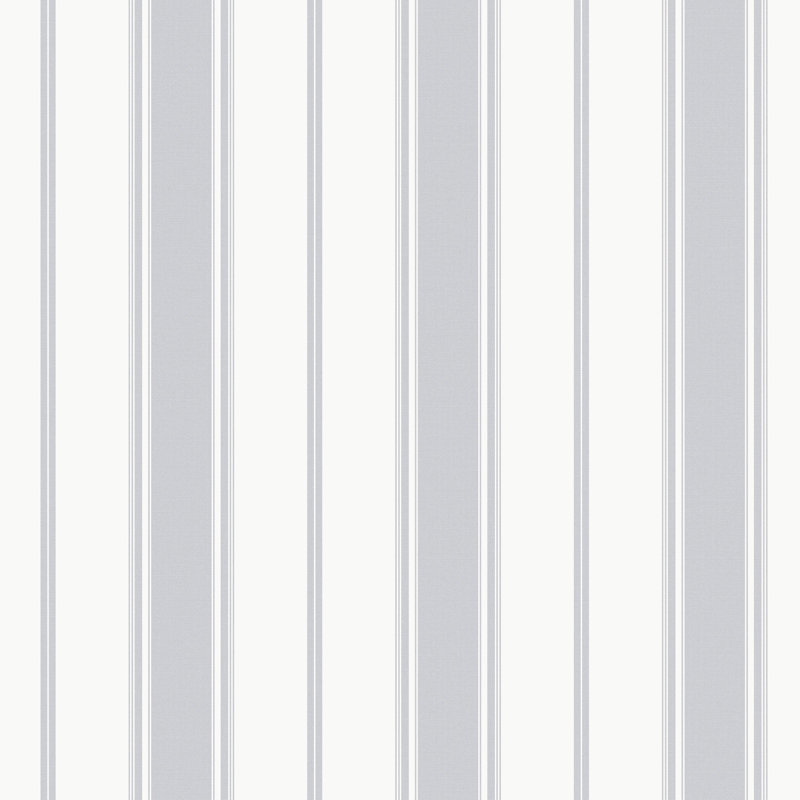 Smart 3 Stripes Heritage Stripe Wallpaper Roll, Gray