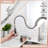 High Arc Single Handle Stainless Steel Brushed Nickle Kitchen Faucets With Pull Down Sprayer