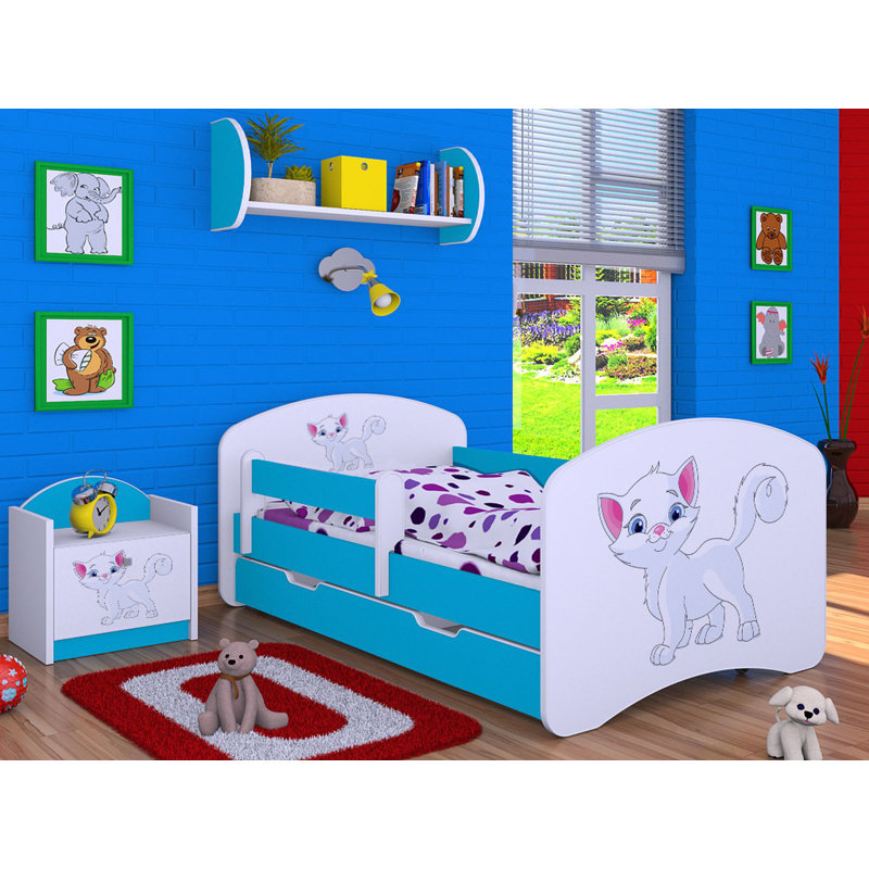 Manzo Cabin Bed Themed Beds with Storage Included, Blue