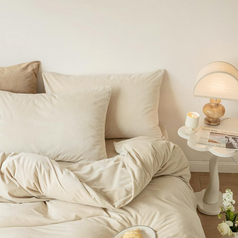 Ensemble de housse de couette en velours Ensemble de literie d'hiver chaud, Housse de couette pour très grand lit + 2 taies d