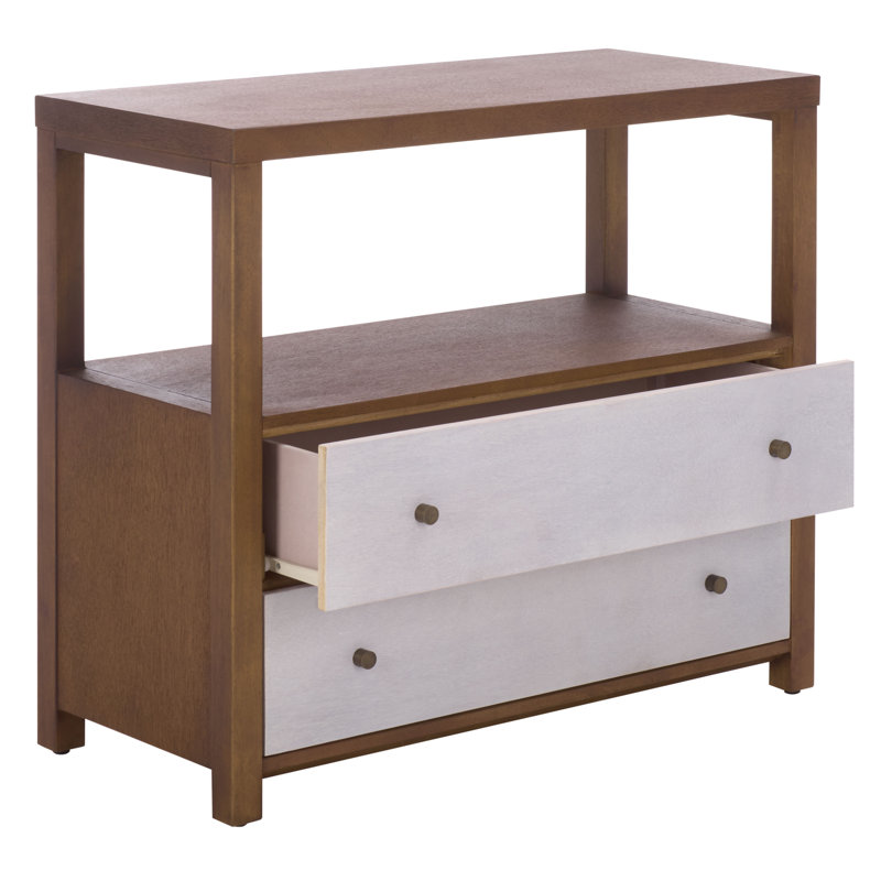 Criner 2 Drawer 1 Shelf Chest, Brown/Natural