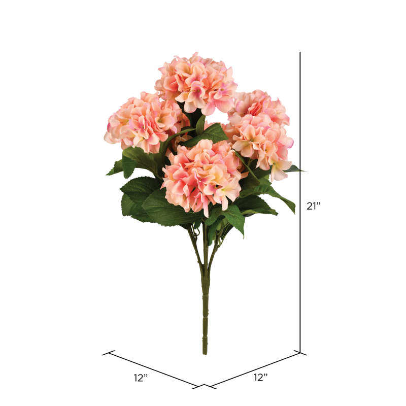 Hortensia artificiel 21 "21", Rose