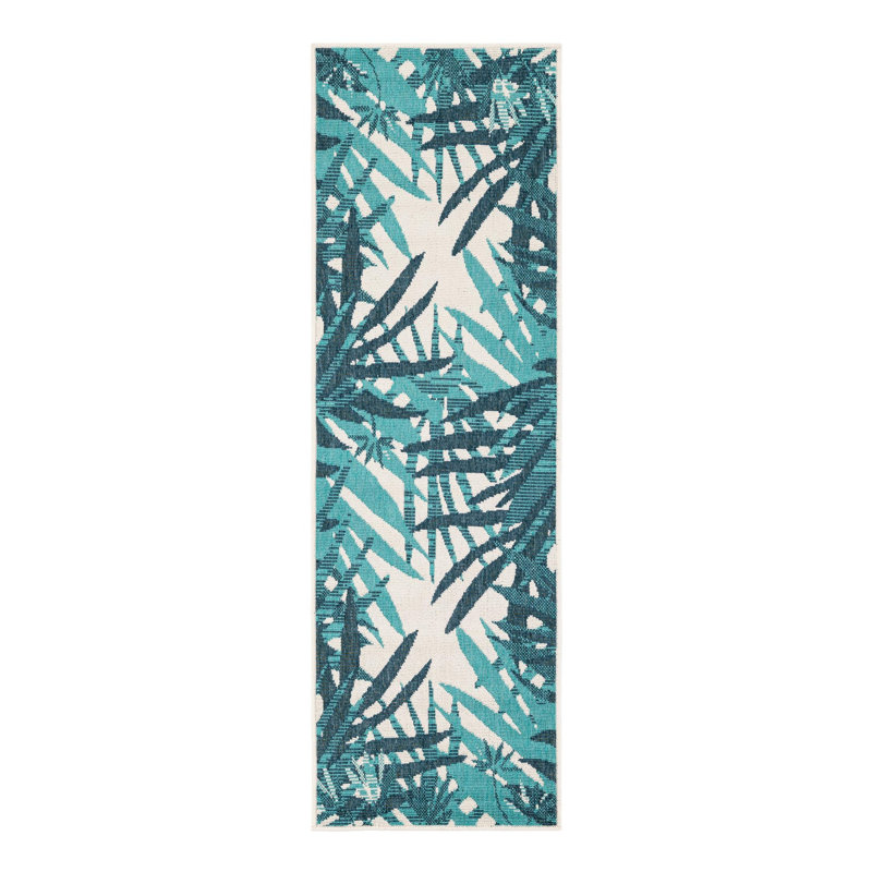 Indoor/Outdoor Botanical Area Rug, Runner 2' x 6'1"