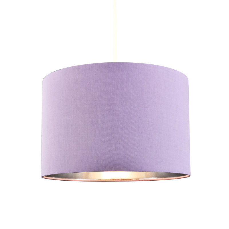 Cotton Drum Lamp Shade ( Screw On ), 18" H x 25" W x 25" D, Purple