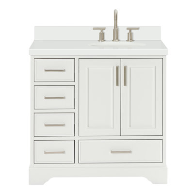 Meuble-lavabo simple avec plateau Abshire 37